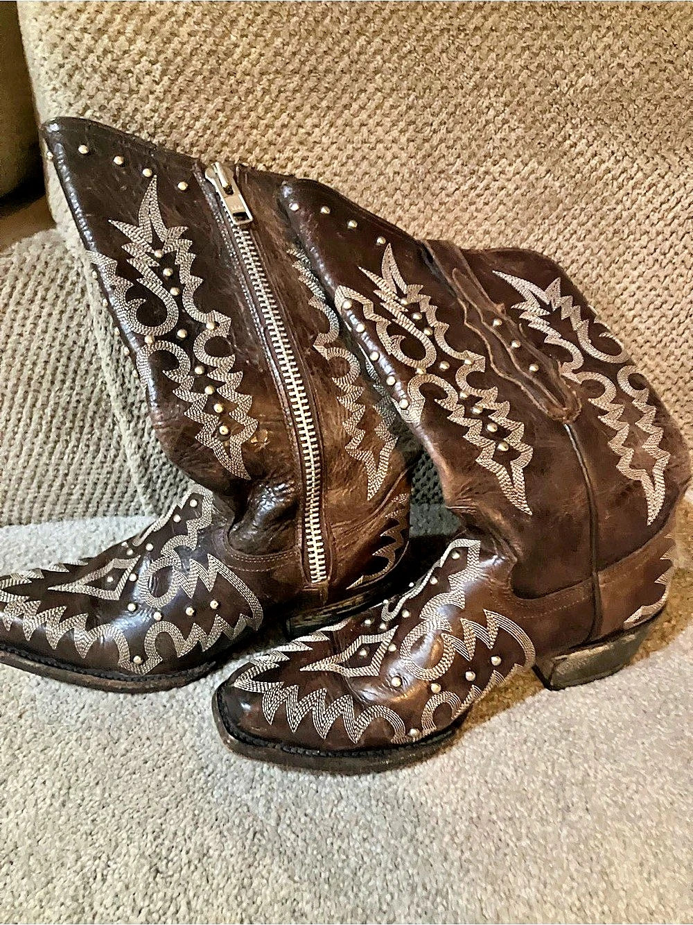 Yippee Ki Yay by Old Gringo Embroidered Leather Western Boots in Brown